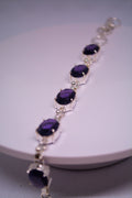 Just Neat Stuff Amethyst and Sterling Silver Bracelet — main product shot