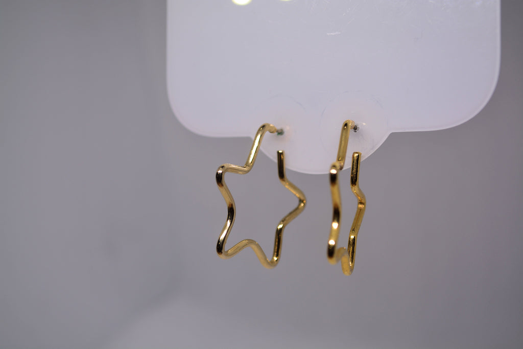 Just Neat Stuff Golden Star Earrings — lifestyle context