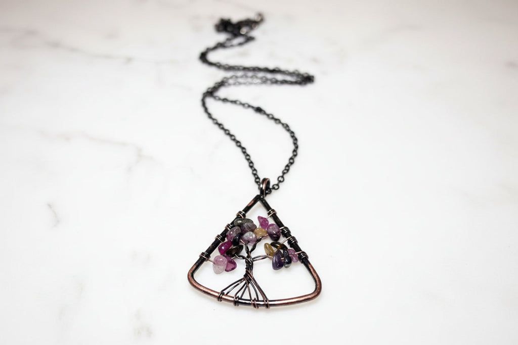 Just Neat Stuff Triangle Gemstone Tree of Life — lifestyle context