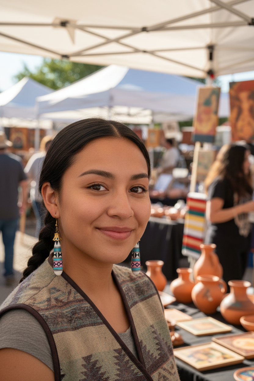 Just Neat Stuff Pottery Dangle Earrings — main product shot
