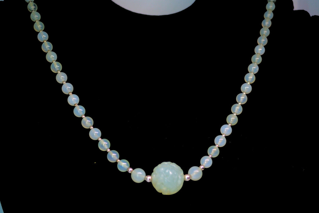 Just Neat Stuff White Moonstone Beaded Necklace — lifestyle context