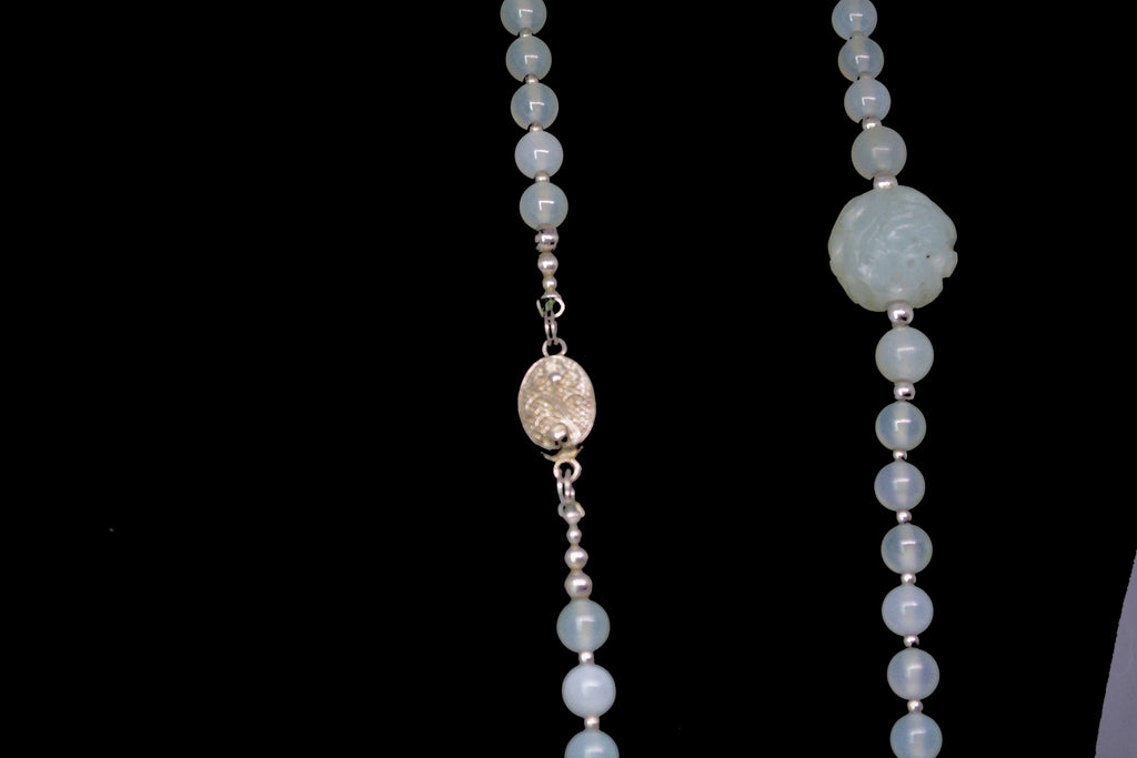 Just Neat Stuff White Moonstone Beaded Necklace — alternative angle