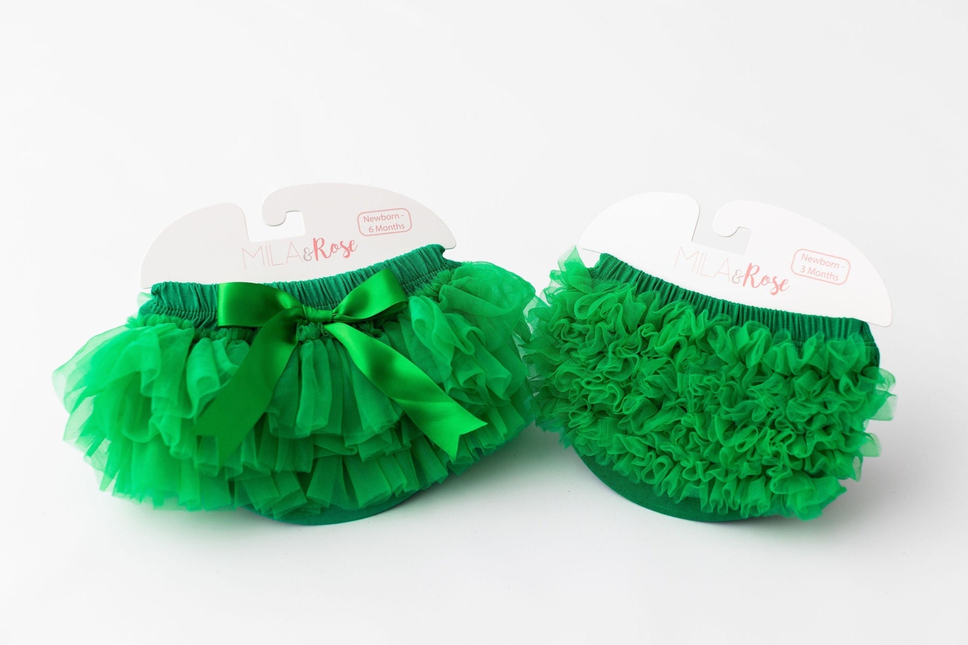 Mila & Rose ® Kelly Green Ruffle Tutu Bloomer — detail close-up
