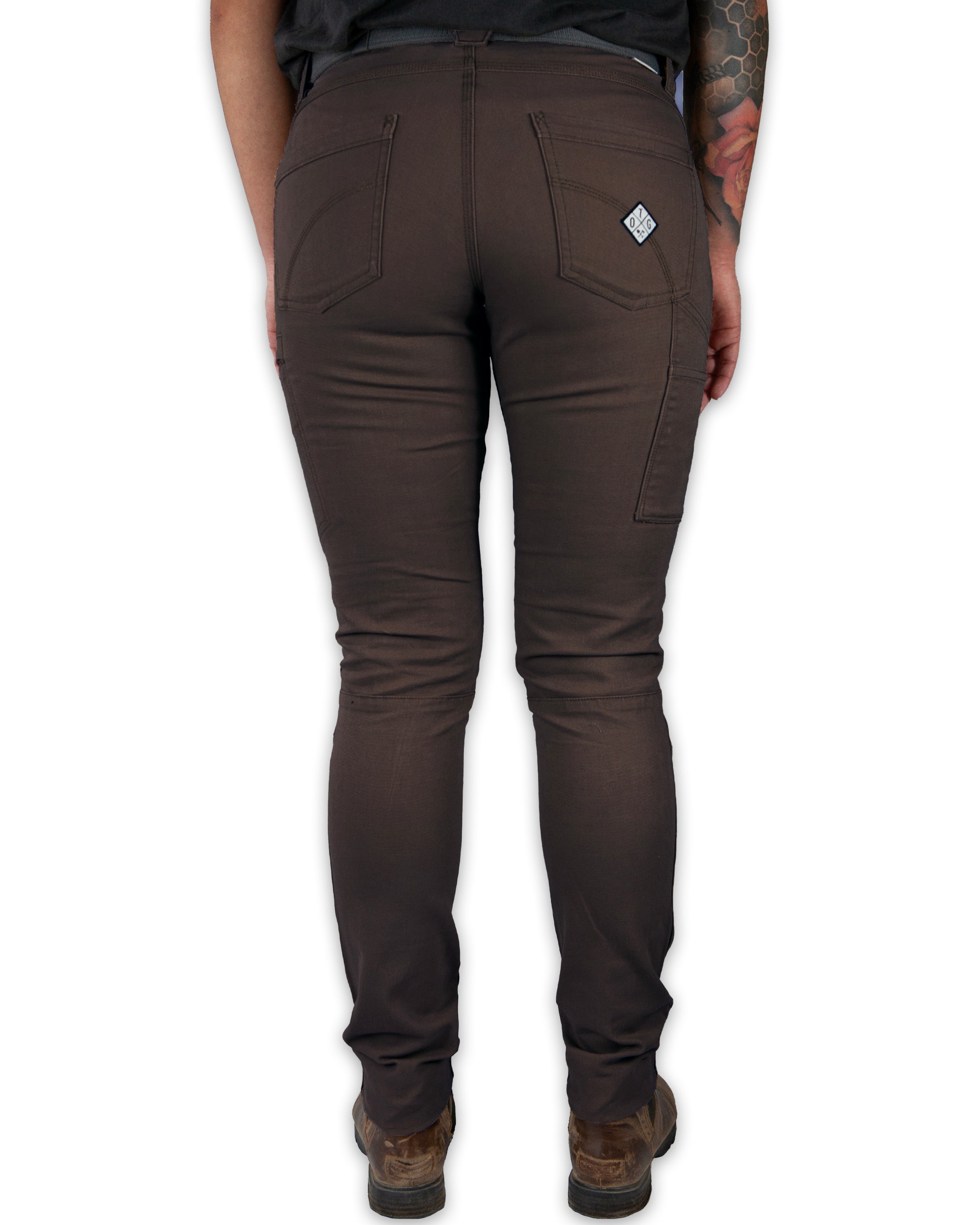 Off The Grid Surplus Kestral Women's Pant - Dark Brown — lifestyle context
