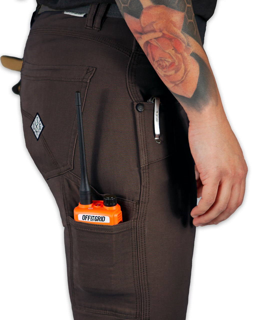 Off The Grid Surplus Kestral Women's Pant - Dark Brown — back view