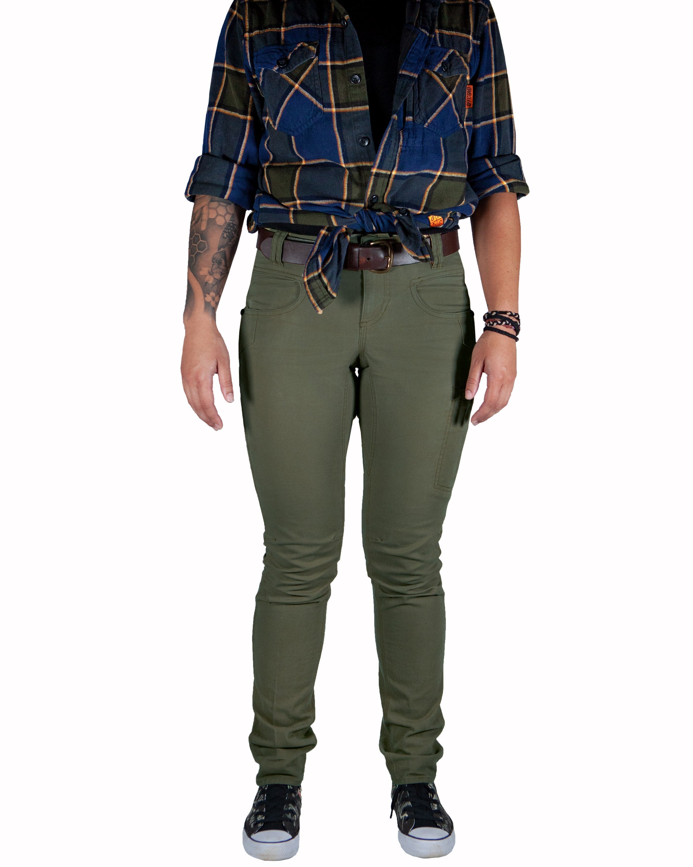 Off The Grid Surplus Kestral Women's Pant - Dark Olive — detail close-up