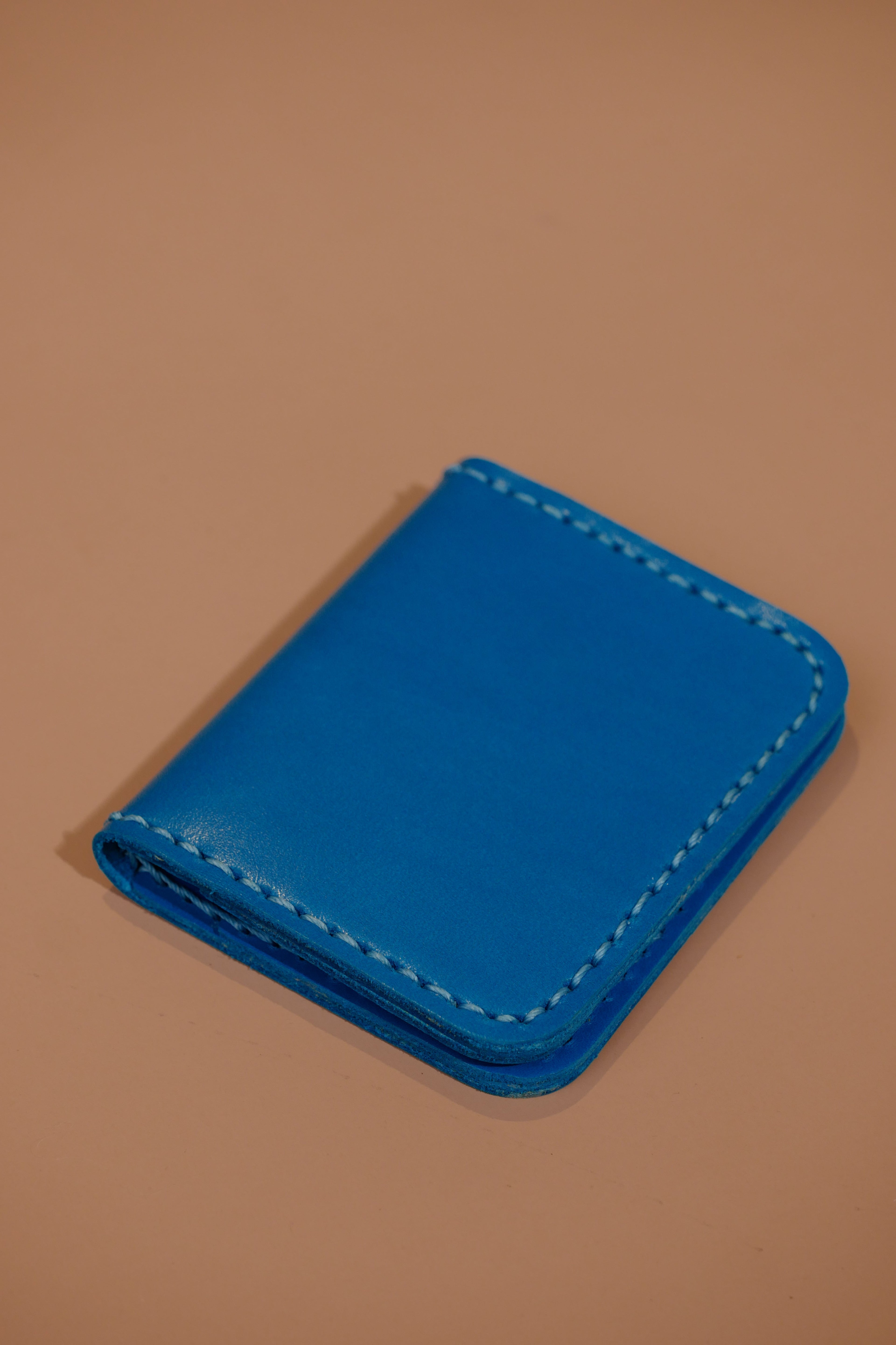 LOLA Y TULA Leather cardholder Wallet Pacific Blue — main product shot