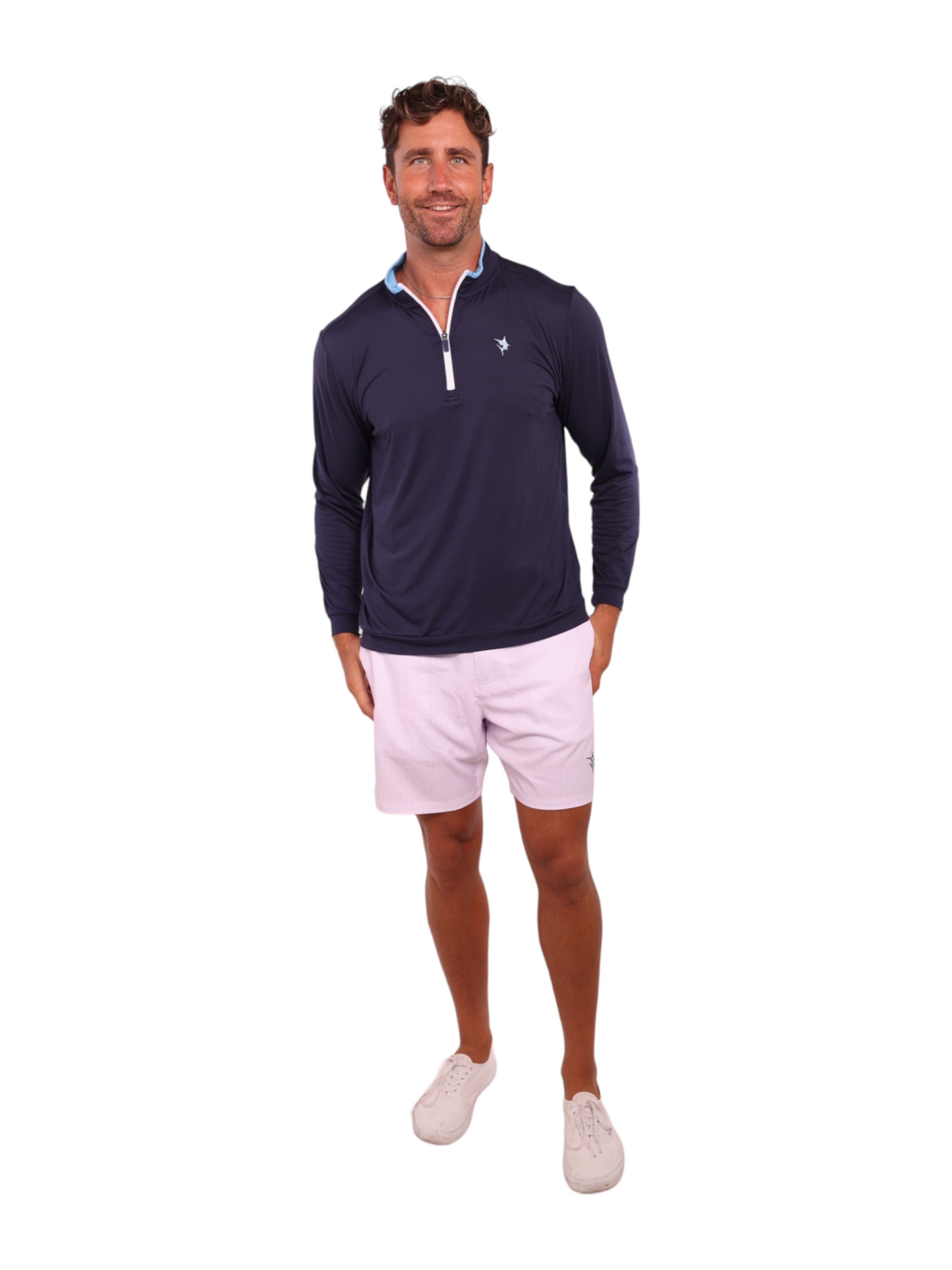 White Water Life Long Beach Quarter Zip Ultra Soft Lightweight — long sleeves category context