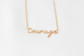KADOU BOUTIQUE Courage Necklace - Dainty Script — main product shot