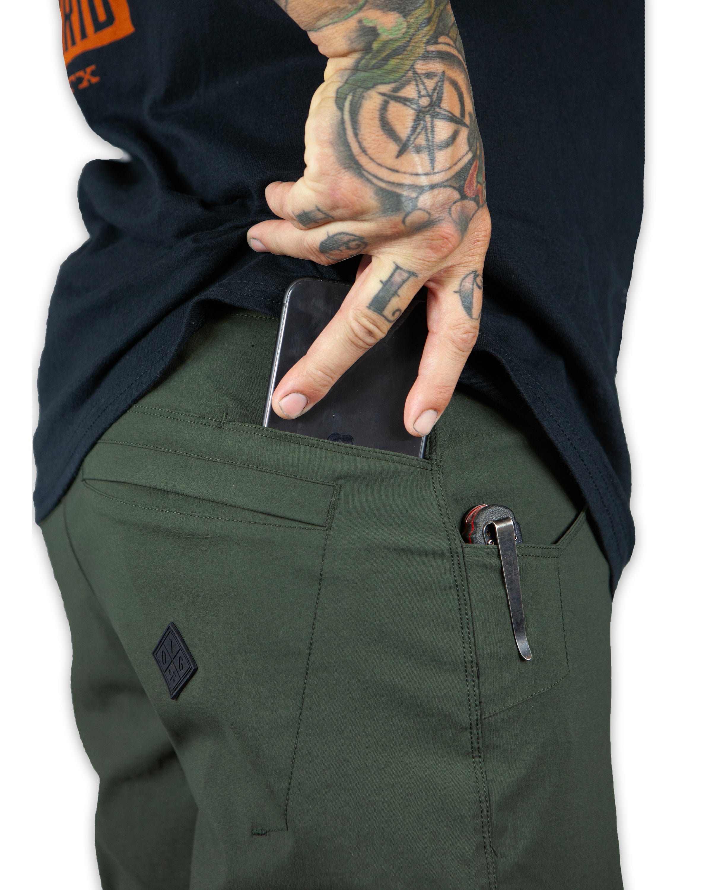 Off The Grid Surplus Lancer Standard Fit Pant - Dk Army — back view