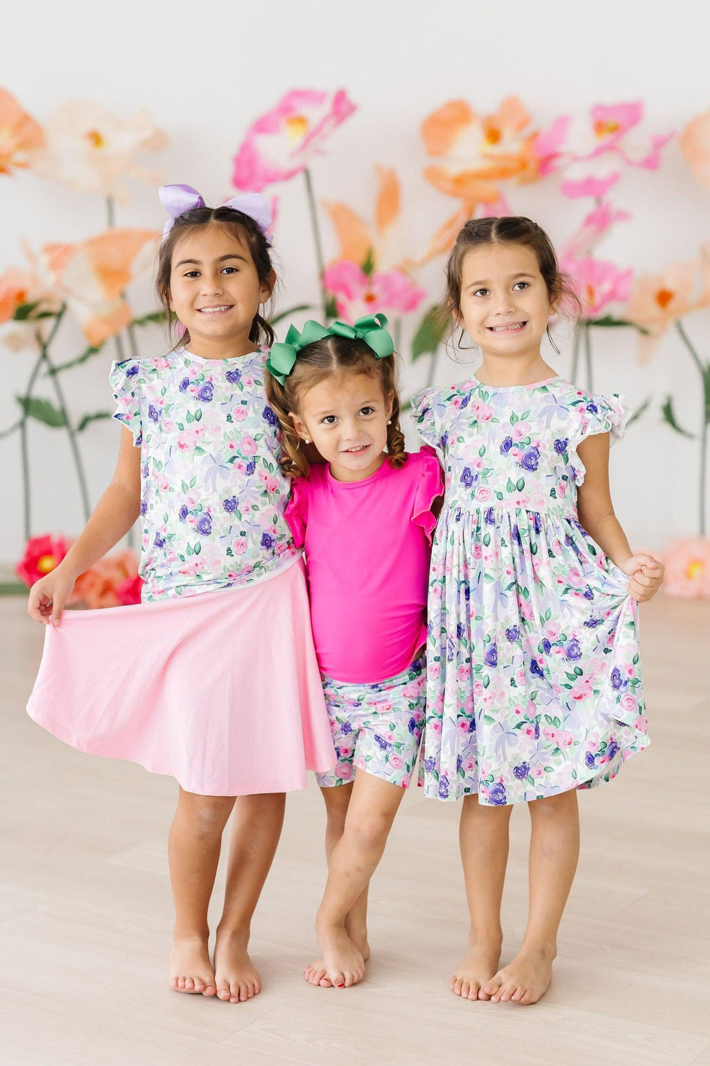 Mila & Rose ® Lavender Love Flutter Sleeve Twirl Dress — lifestyle context