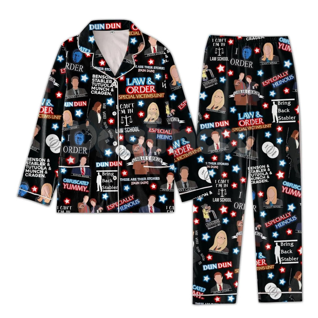Pasimax Law & Order Pajamas Set - Movie Christmas Sleepwear for Women, Comfortable Loungewear, Holiday Gift — main product sh