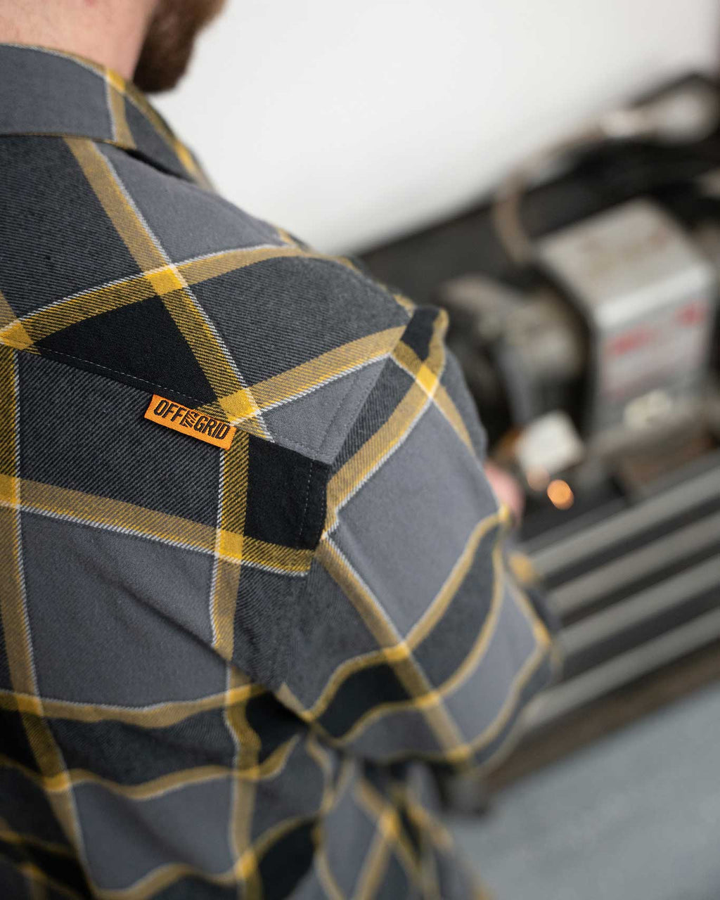 Off The Grid Surplus Destroyer Flannel — fabric or material detail