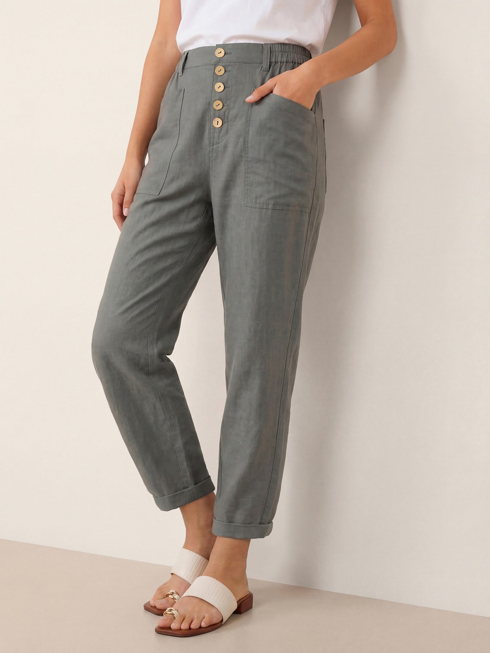 LINTICO Linen Simple Button Fly Trousers HEIDI — packaging
