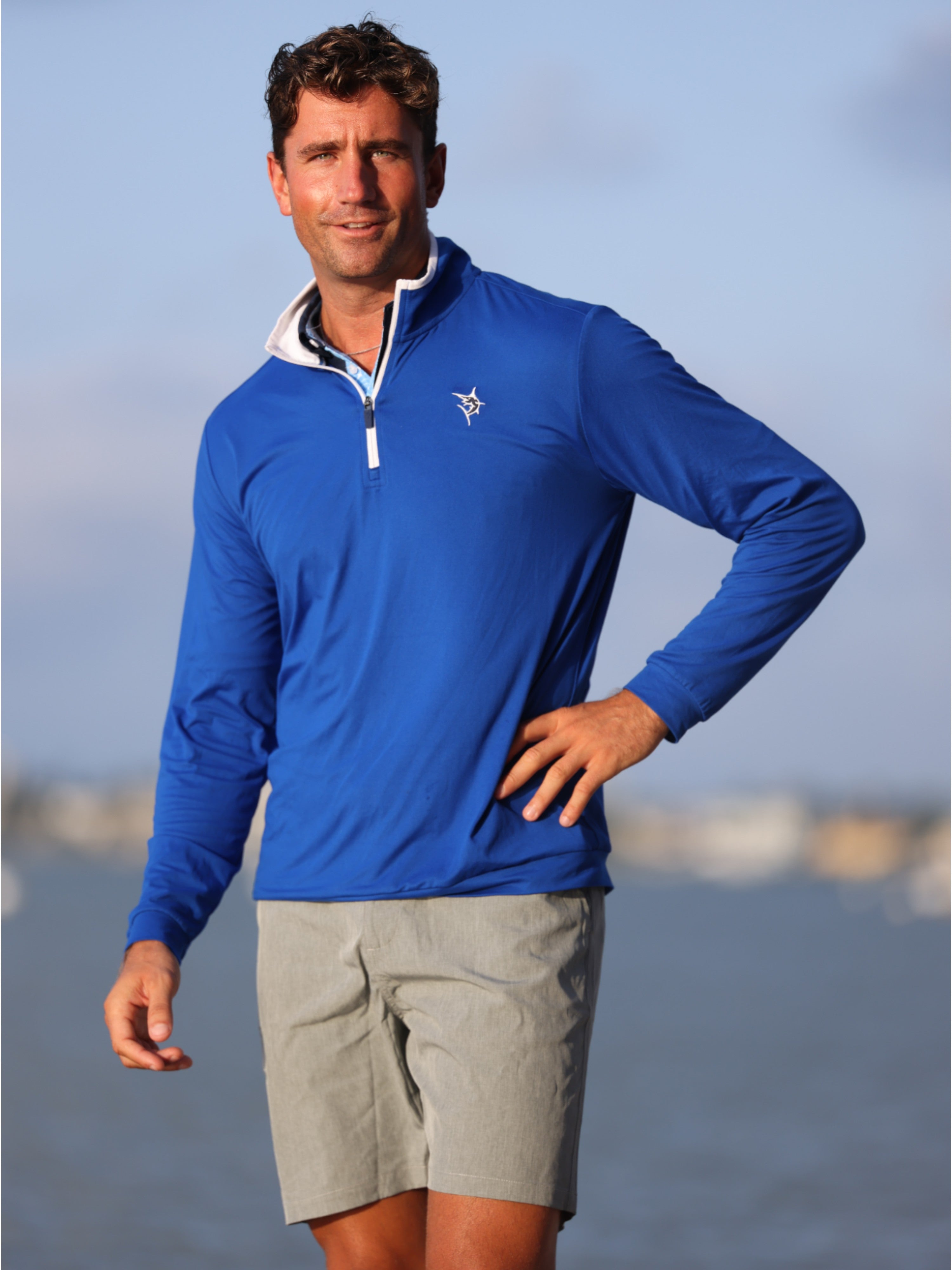 White Water Life Long Beach Quarter Zip Ultra Soft Lightweight — detail shot 8