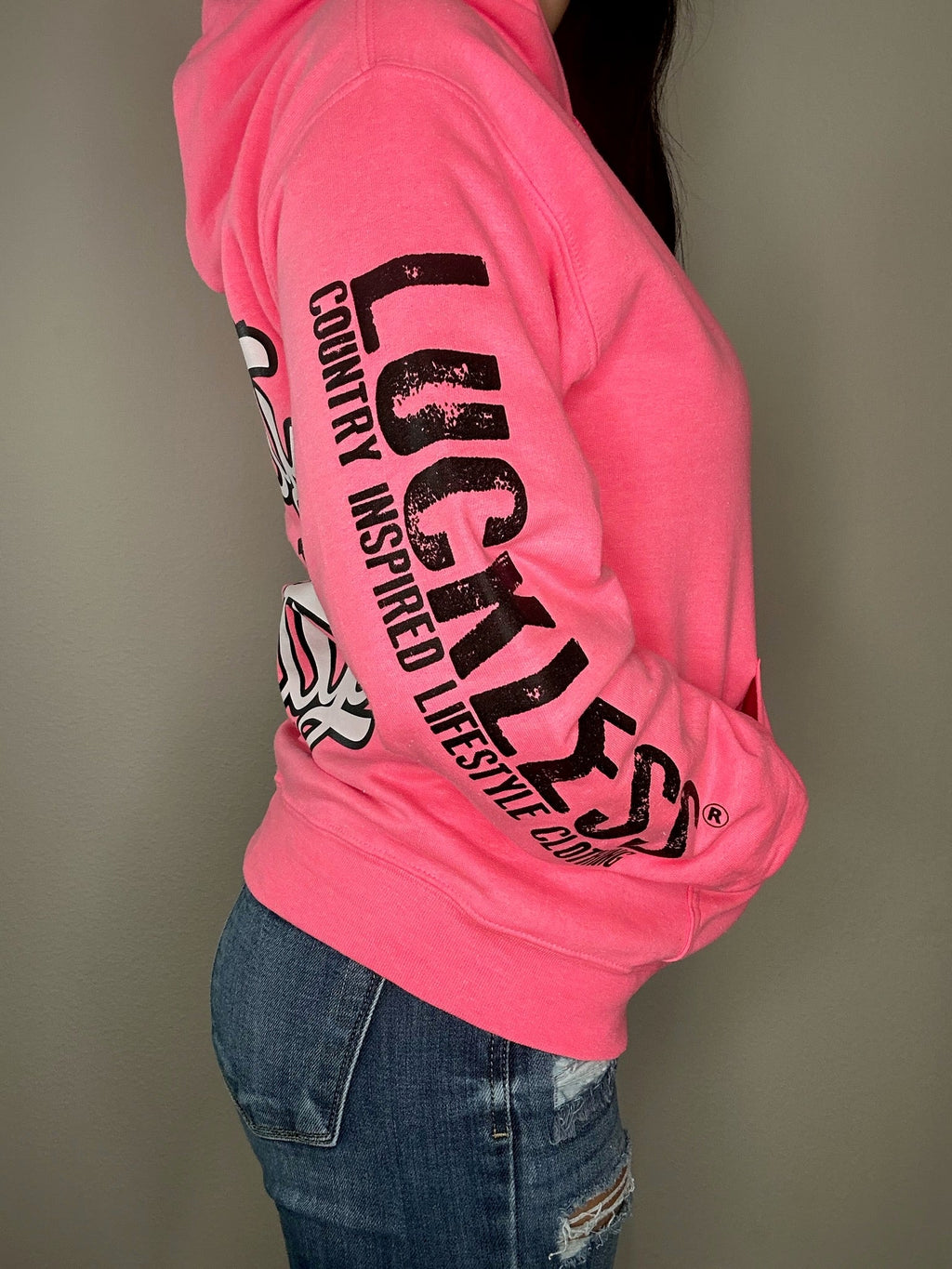 Luckless Outfitters Look Pretty Play Dirty Hoodie — packaging