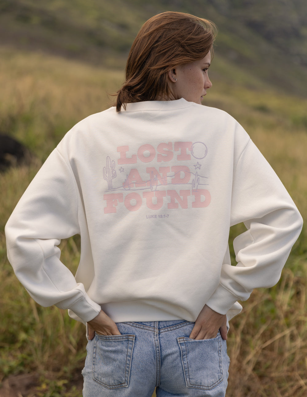 Elevated Faith Lost and Found Unisex Crewneck — back view