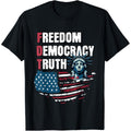 Pasimax Men’s Freedom Democracy Truth Graphic Tee — main product shot