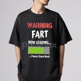 Men's Funny "Fart Now Loading" Graphic T-Shirt - 100% Cotton Comfortable Crew Neck, Durable Streetwear Tee
