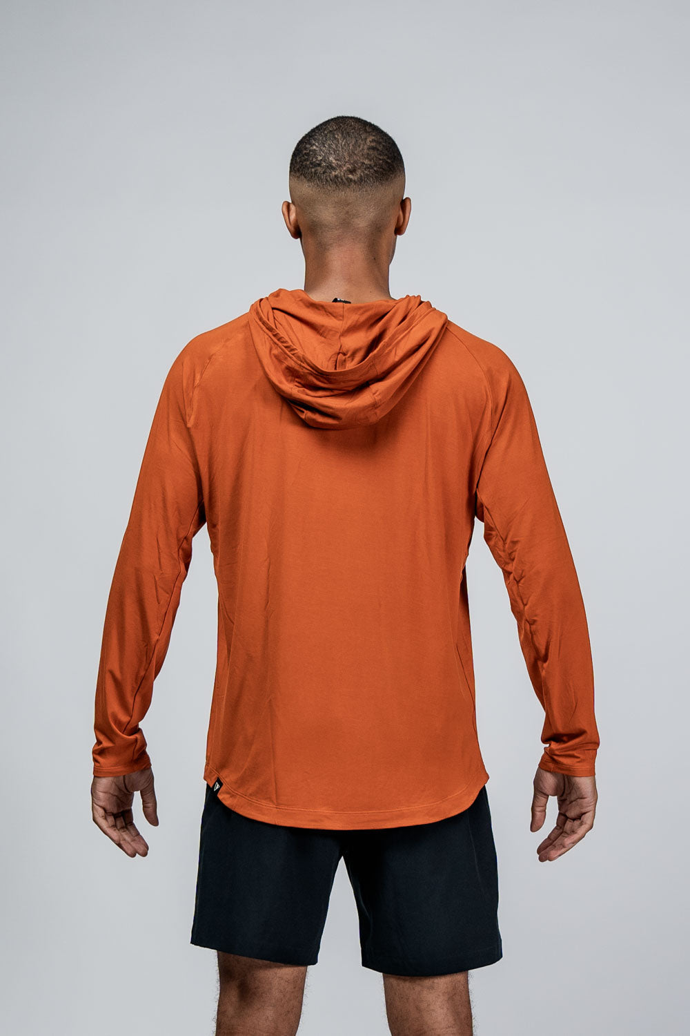 Varlo Men's Terra Recovery Element Hoodie Shirt (Sunfire Clay) — flat-lay composition