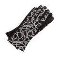 KADOU BOUTIQUE Metallic Swirl Gloves — side view