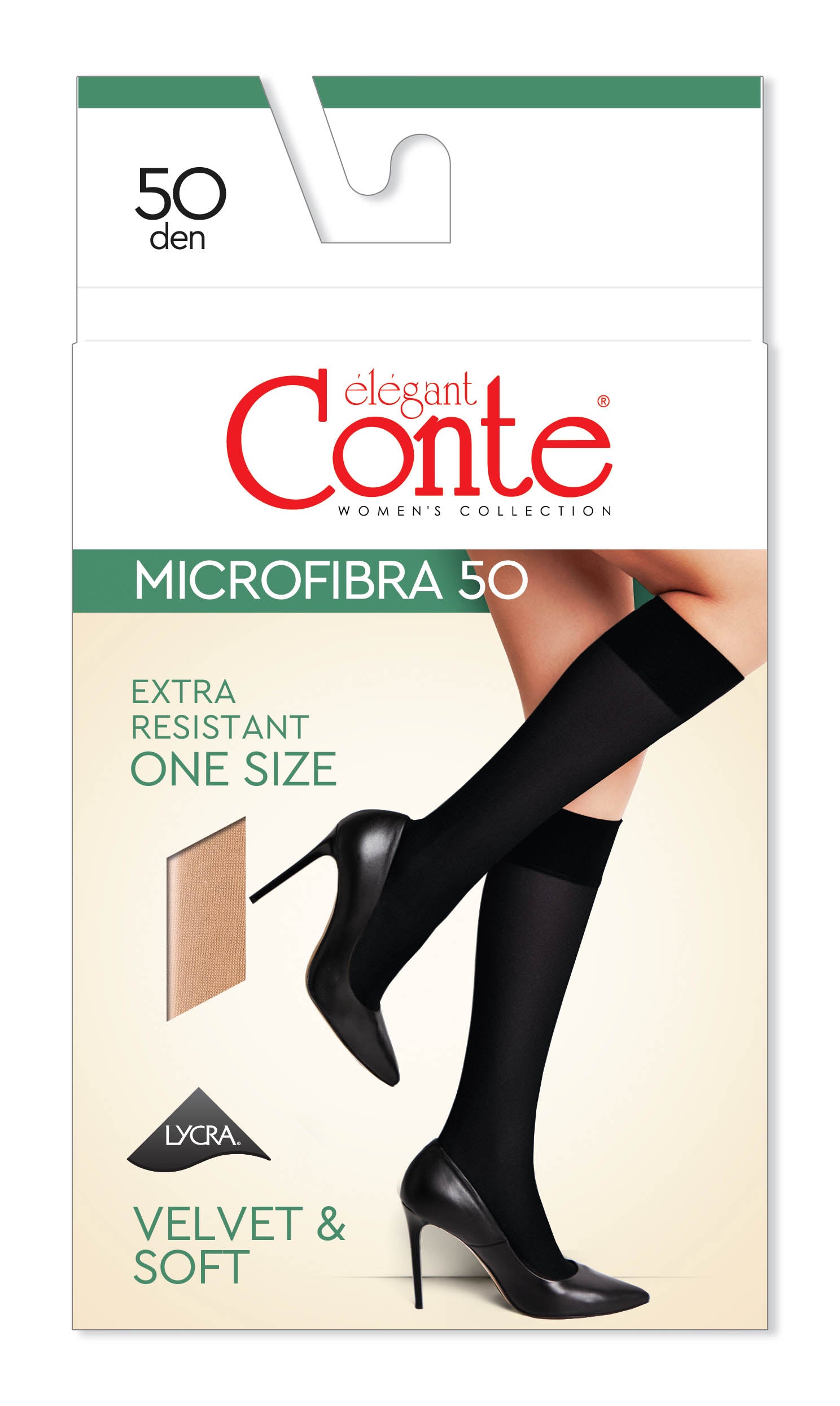 TheRanok.com Knee Highs Conte Microfibra 50 Den (1 pair) — lifestyle context