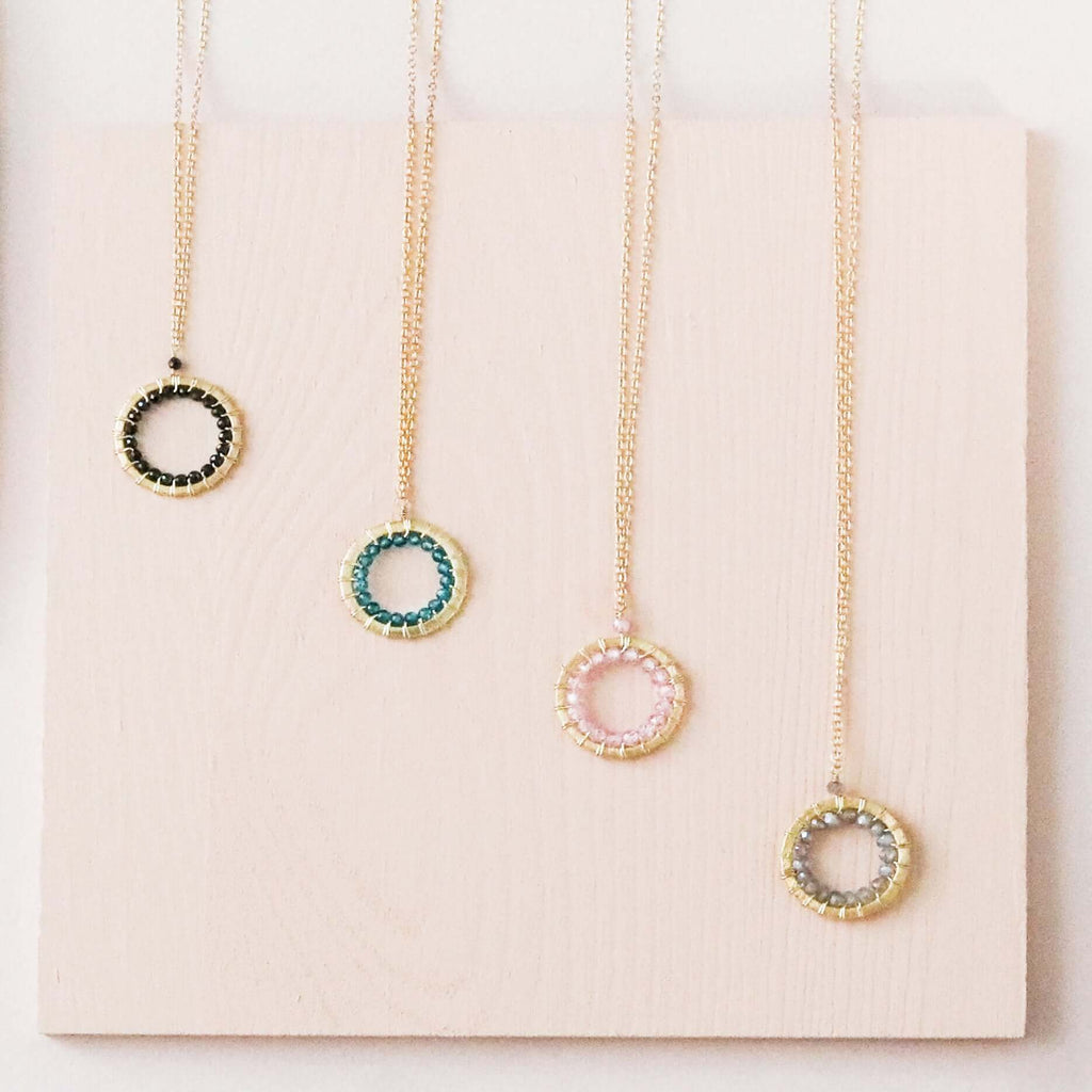 PARKEN JEWELRY Halo Mini Gold Pendants — detail shot 6