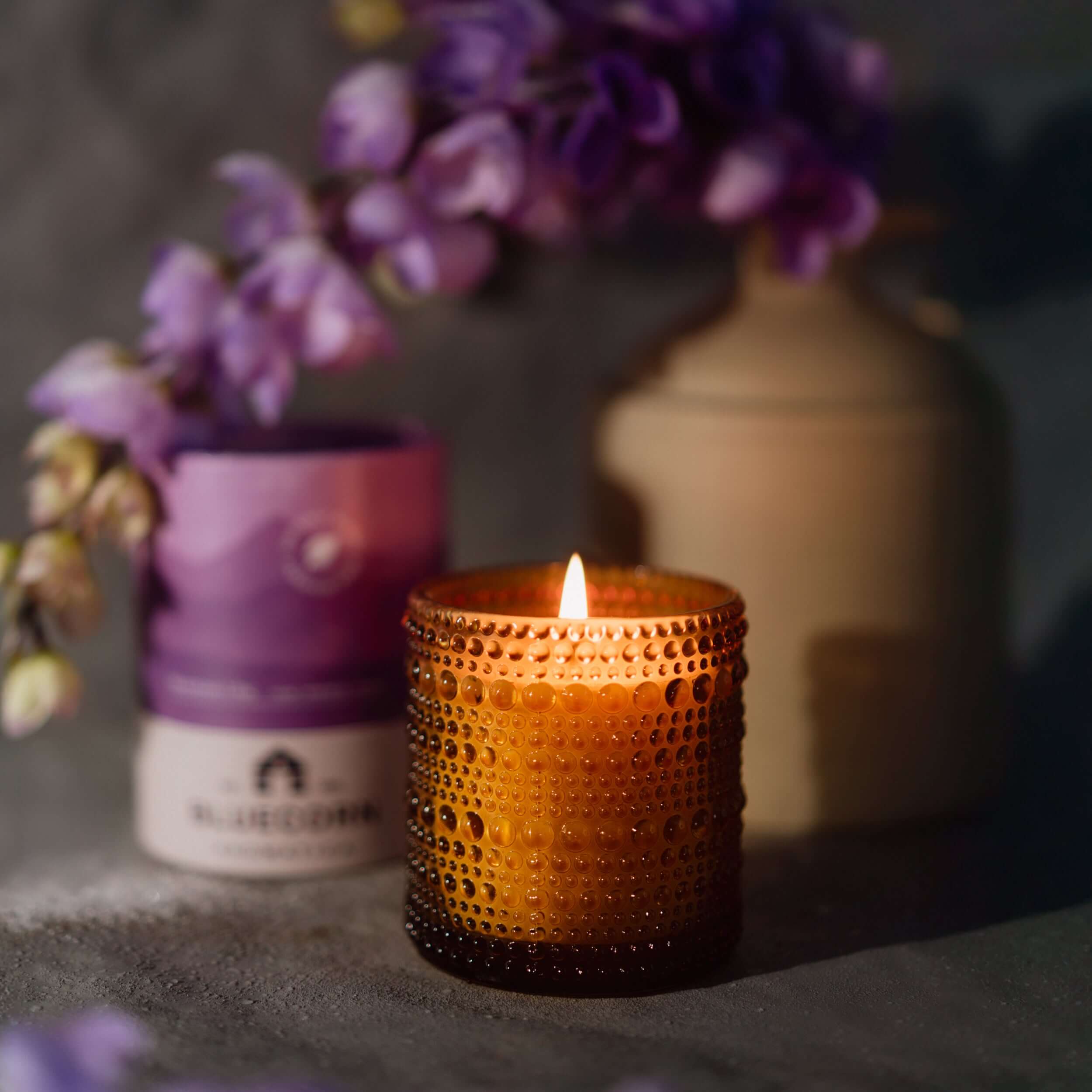 Bluecorn Candles Scented Candle Bouquet - Lilac, Lily & Paloma — scale reference