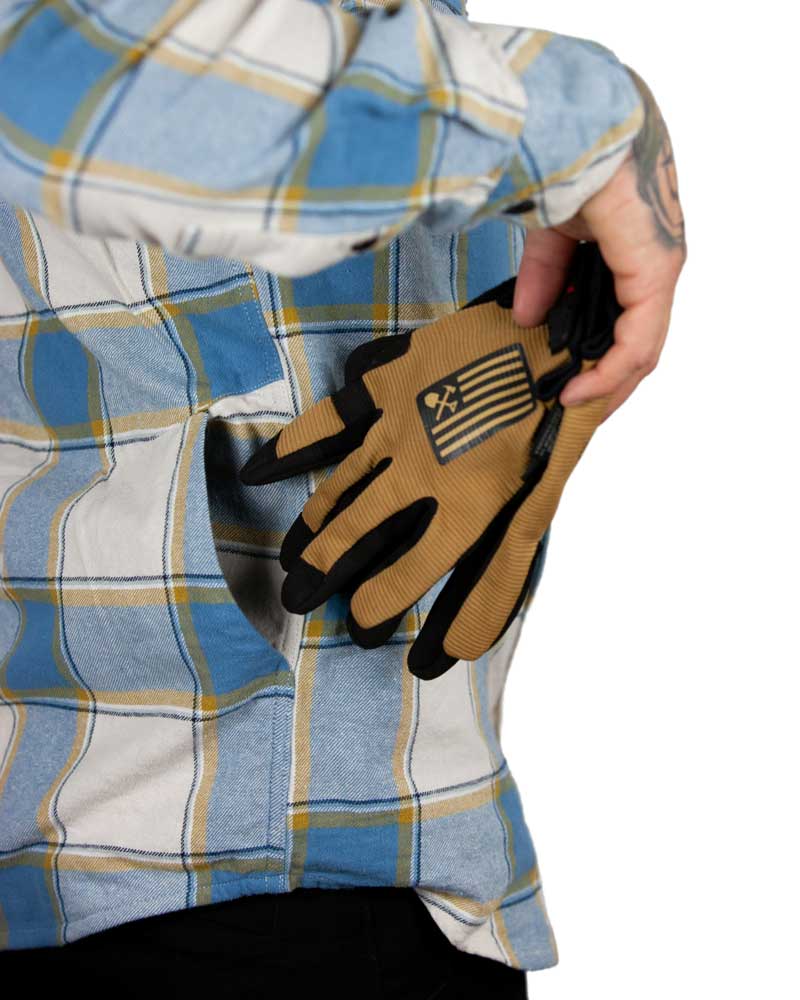 Off The Grid Surplus Destroyer Flannel — flat-lay composition