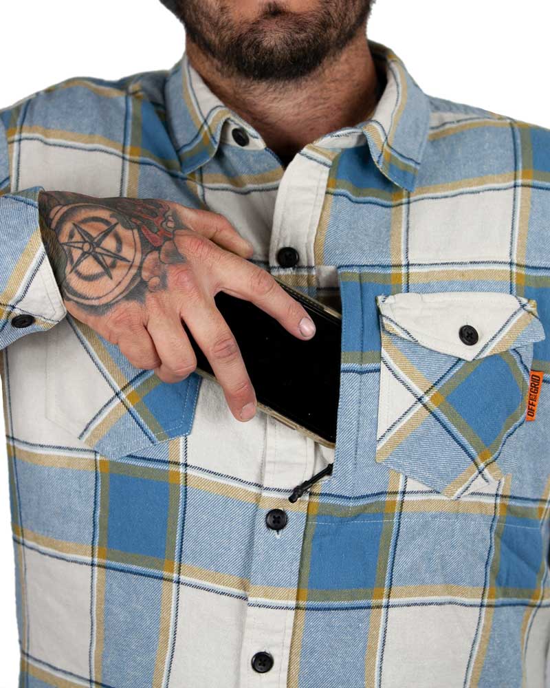 Off The Grid Surplus Destroyer Flannel — detail close-up