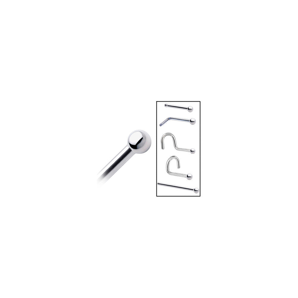 BodyCandy Platinum 1.5mm Ball Nose Ring — in-use photo