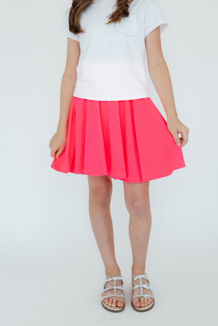 Mila & Rose ® Neon Pink Twirl Skort — main product shot