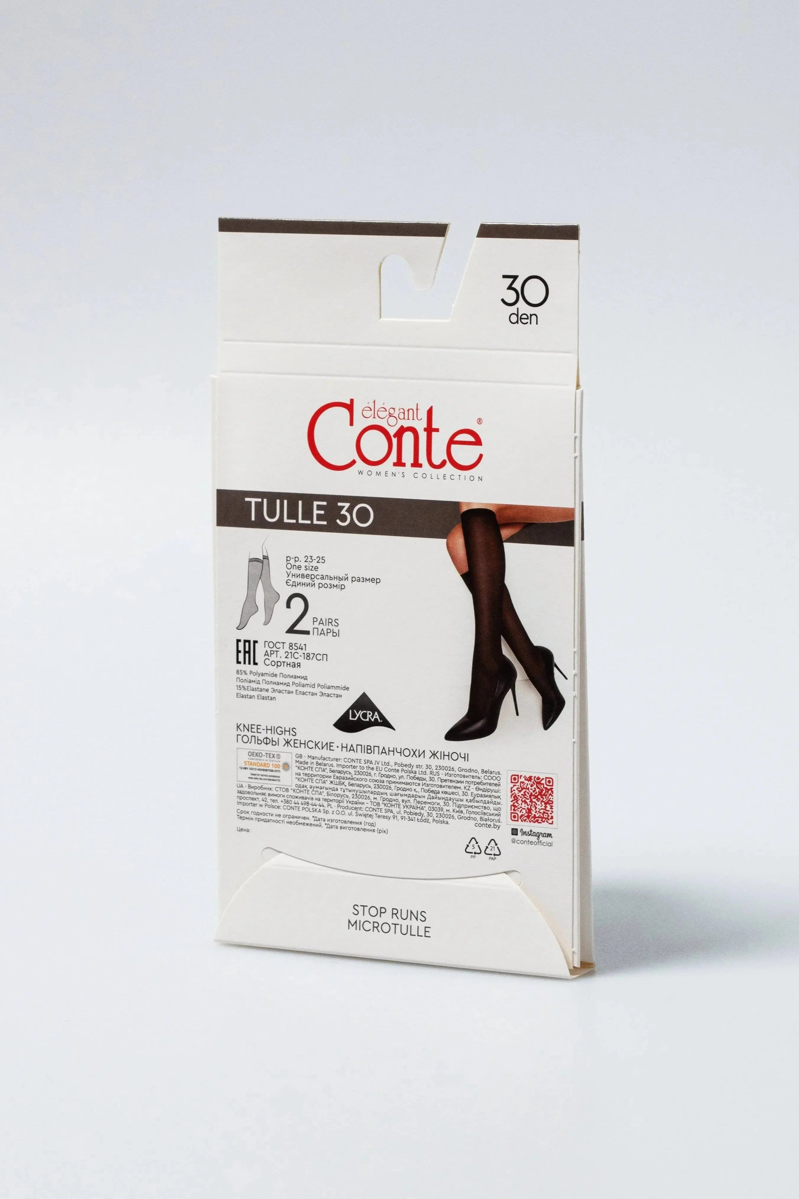 TheRanok.com Knee Highs Conte Tulle 30 Den (2 pairs) — lifestyle context