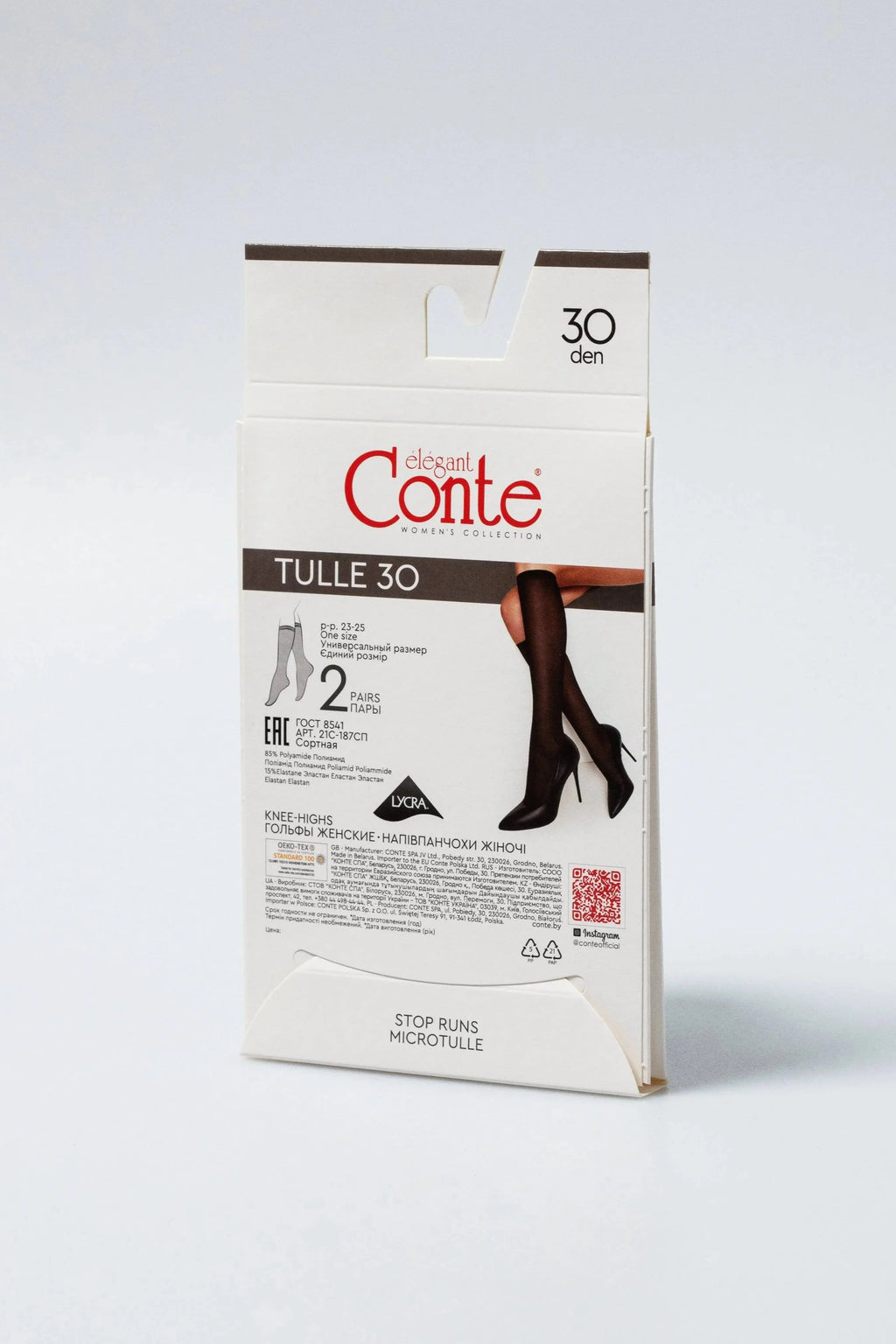TheRanok.com Knee Highs Conte Tulle 30 Den (2 pairs) — alternative angle