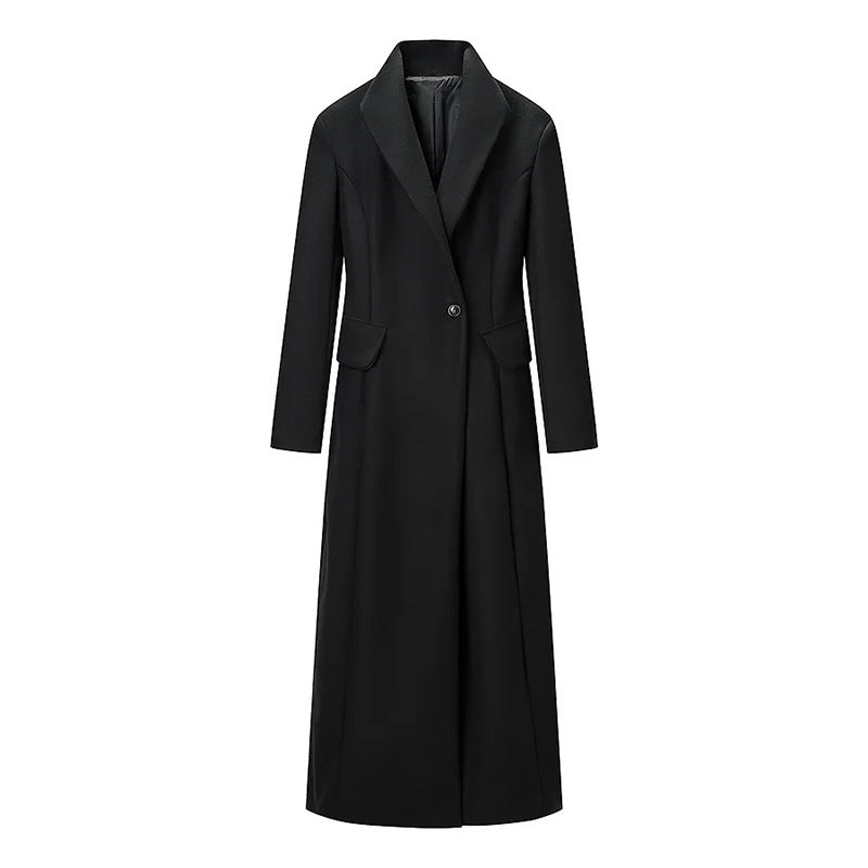 Bella Mia Korean Elegant British Long Cut Coat Women Spring Woolen Coat — alternate view