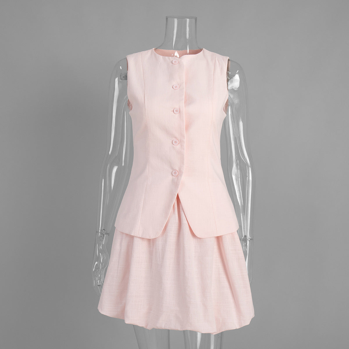Vest Skirt Summer Sweet Vest Bud Skirt Two Piece Sets