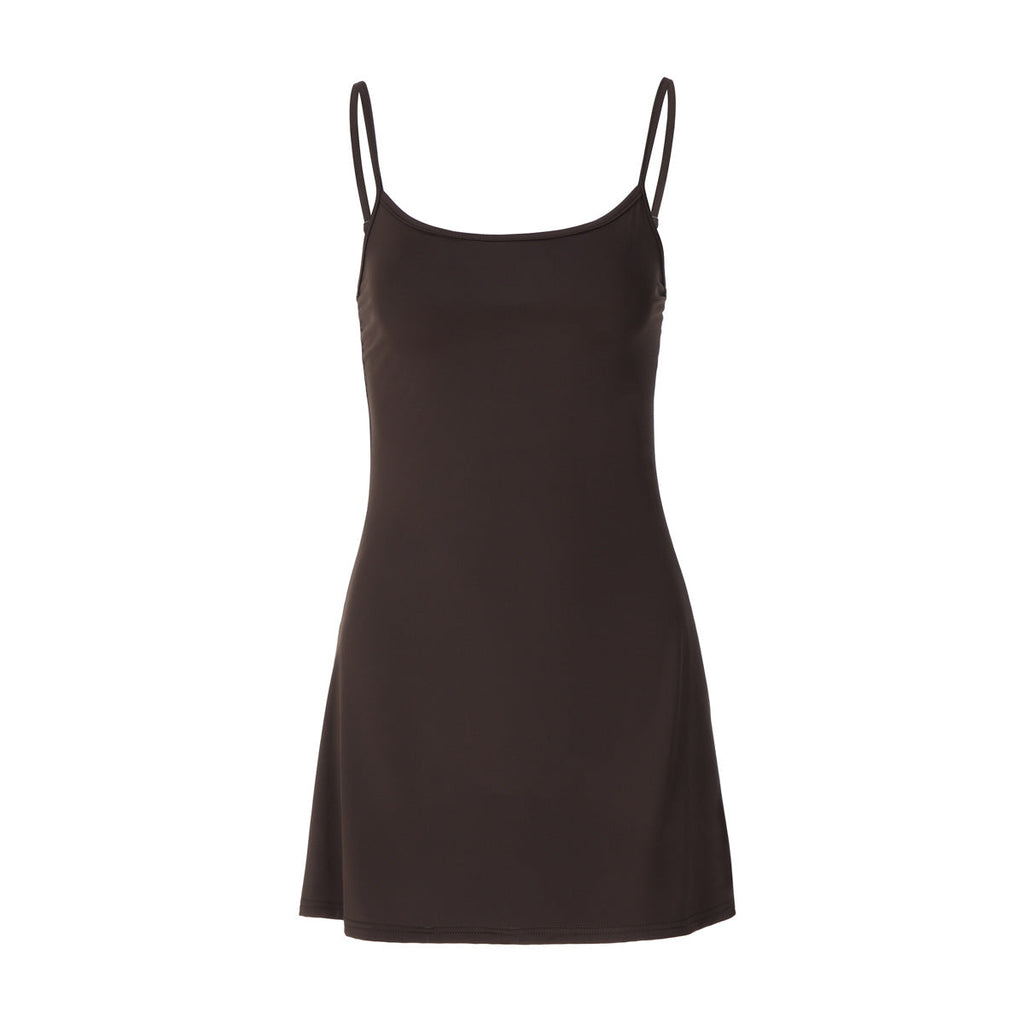 Women Clothing Summer Sexy Easy Matching Sling Dress Short Simple Waist Slimming Sheath Dress