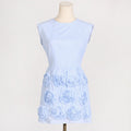 Bella Mia French Elegant Summer High Sense Stitching Floral Backless Design Short Dress Women Summer — detail and construction