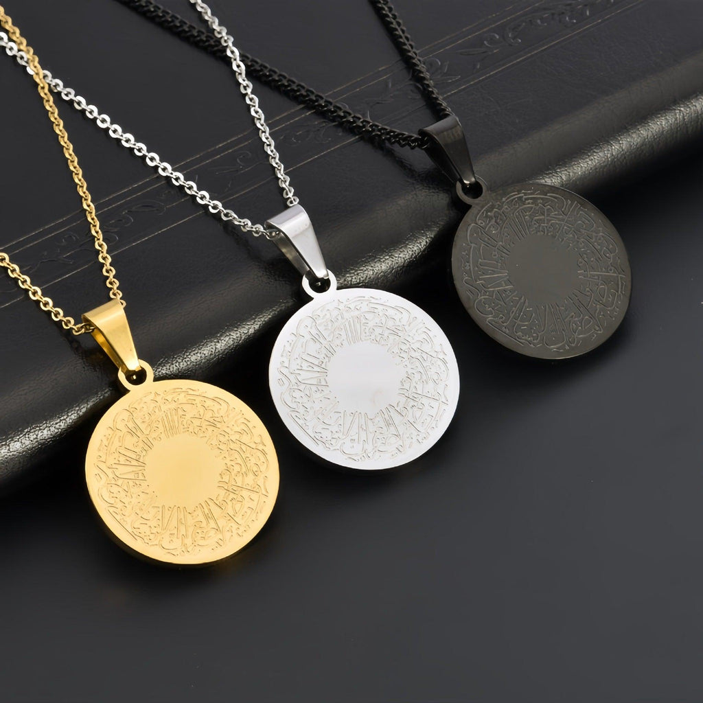 Mariam's Collection Mariam's Collection MAC095 Round Titanium Steel Unisex Style Necklace — main product shot