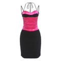 Summer Women Clothing Sexy Waist Trimming Camisole Pleated Skirt Two Piece Sets