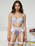 Spring Summer Thin Women Sexy Underwear Sexy Polka Dot Lace Lightweight Breathable Small Chest Gathered Seductive