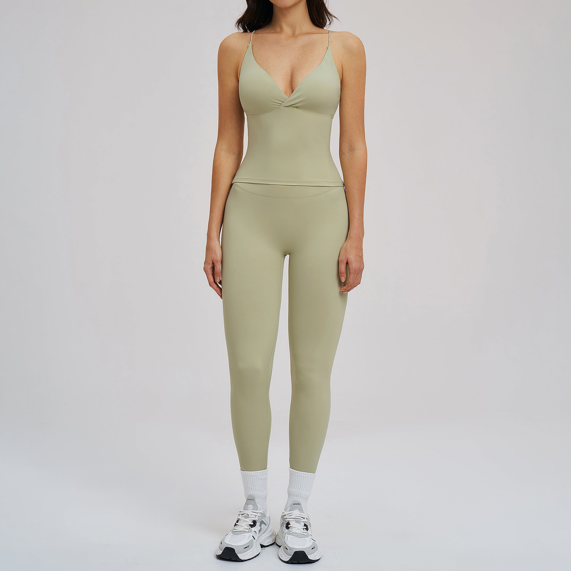 Bella Mia Brushed Sports Tight Back Running Sports Casual Suit Outdoor Riding Yoga Two Piece Sets — packaging or label
