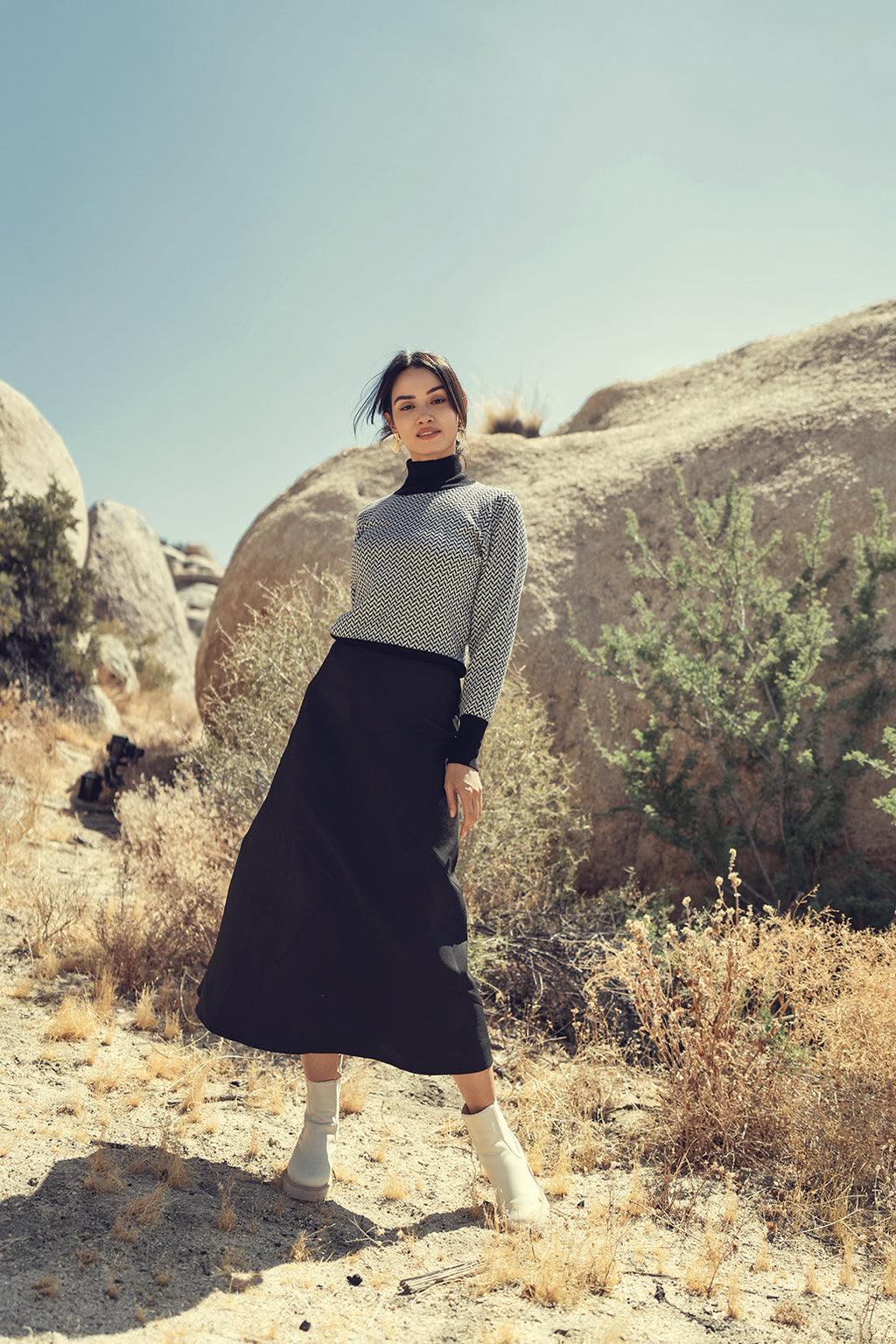 profile-nyc WOOL SEAM SKIRT — main product shot