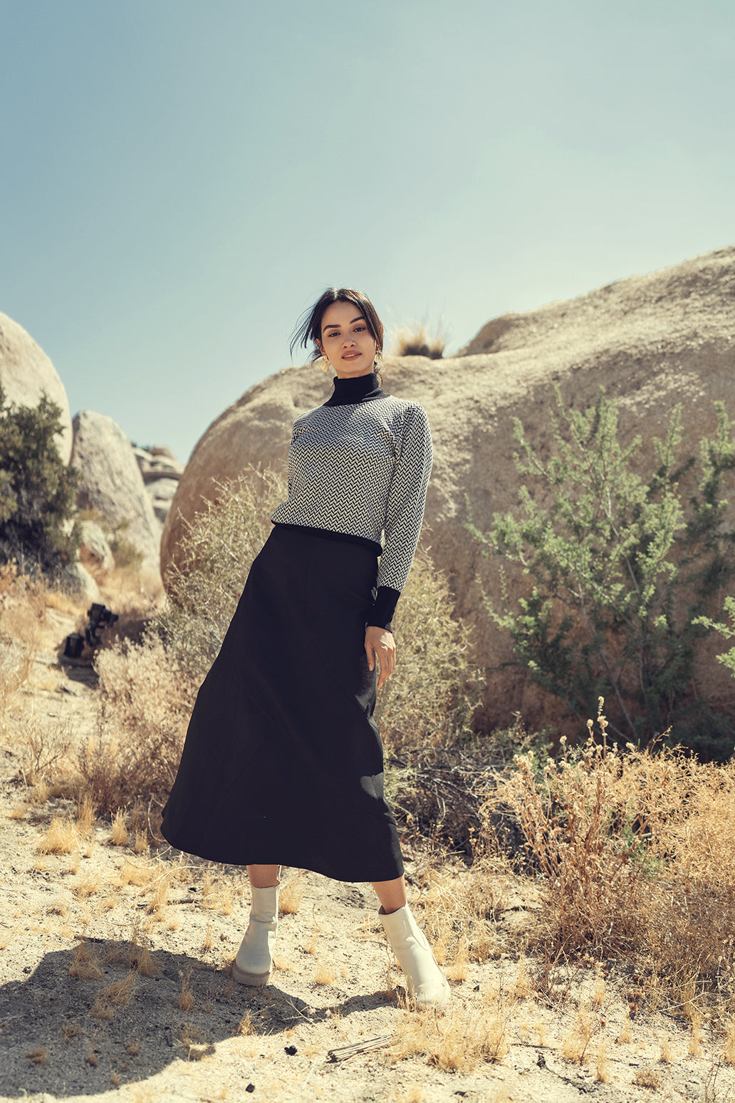 profile-nyc WOOL SEAM SKIRT — main product shot