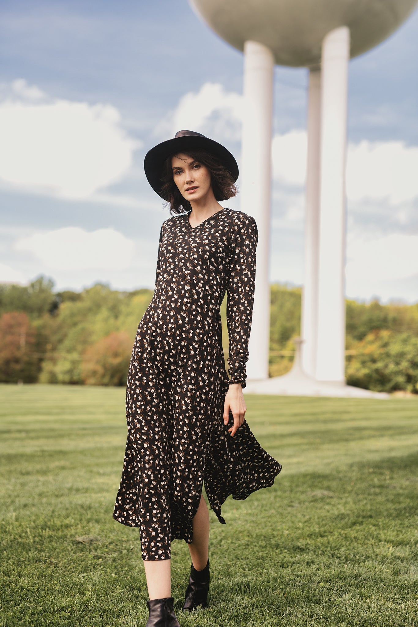 profile-nyc FLORAL PRINTED MAXI DRESS — main product shot
