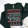 Pasimax Office Ugly Christmas Sweater | Funny Christmas PTO Shirt | All I Want Xmas PTOer Gift | Coworker Work Gift Exchange 