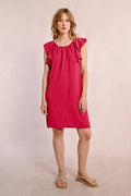 KADOU BOUTIQUE Claudia Ruffled Sleeve Dress — main product shot