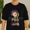 Pasimax "PBS Is Punk" T-Shirt - Funny Punk Rock Parody Tee, Public Broadcasting Humor, Unisex Graphic Shirt — main product sh