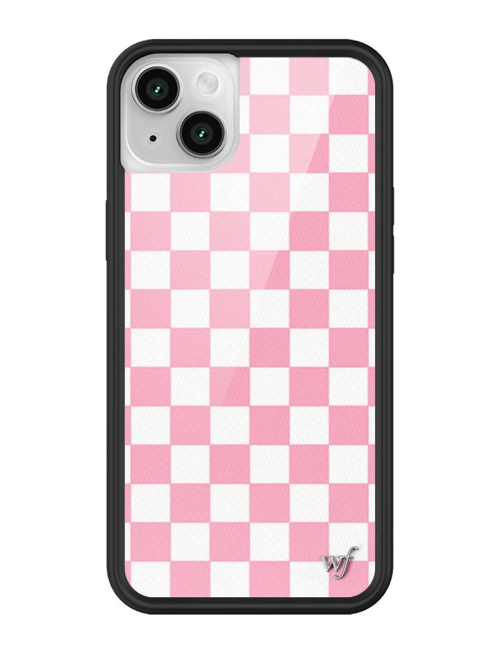 Wildflower Cases Checkers | Pink iPhone Case — flat-lay composition