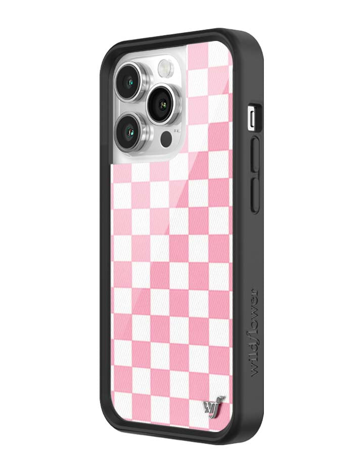 Wildflower Cases Checkers | Pink iPhone Case — product on model